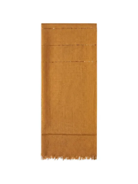 Marella sequin-embellished frayed scarf Brown EMMZIGOTE2615541021200003