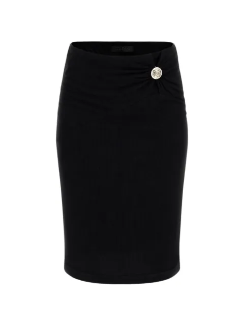 GUESS USA Zama button-detail skirt Black W5RD53KAQL2