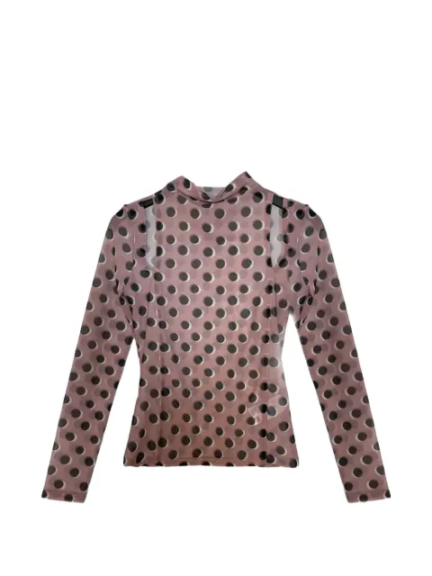 HUGO polka-dot cut-out top Pink 50522954
