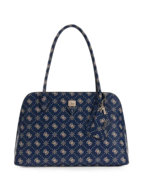 GUESS USA monogram-print logo-plaque tote bag Blue TWGP9919024