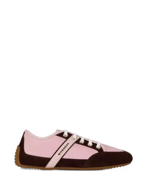 Givenchy Slim suede-trim panelled sneakers Brown BE004KE2E0