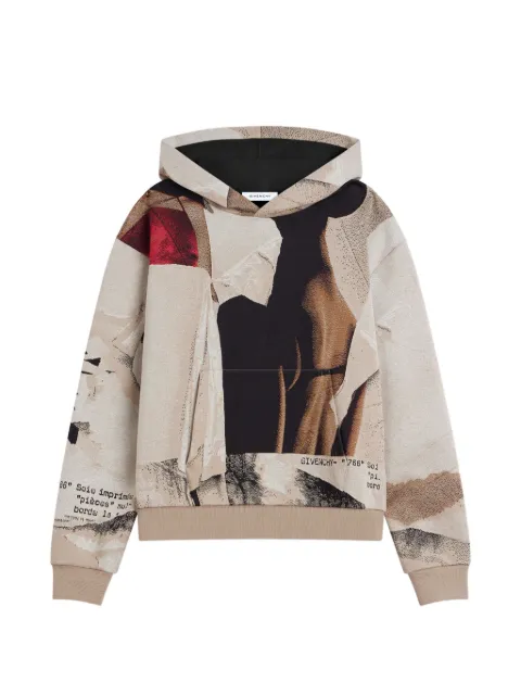 Givenchy Ripped Papers jacquard hoodie Neutrals GIVENCHYTESTBMJ0PU3YU1