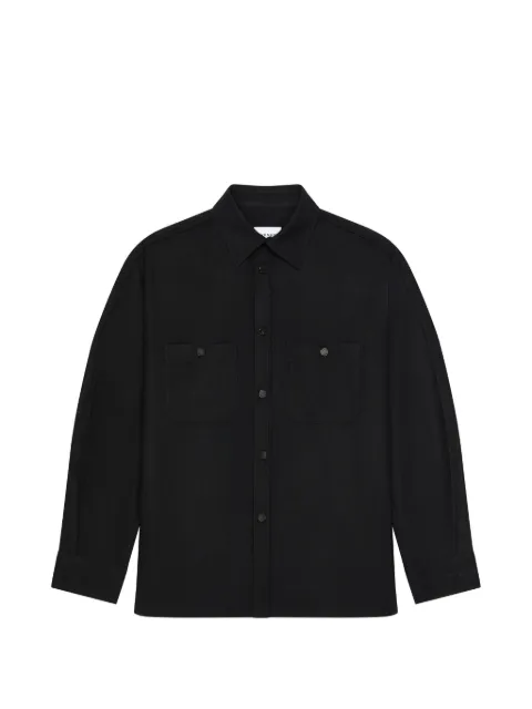 Givenchy Couture Seam overshirt in flannel Black GIVENCHYTESTBM61AM16T2