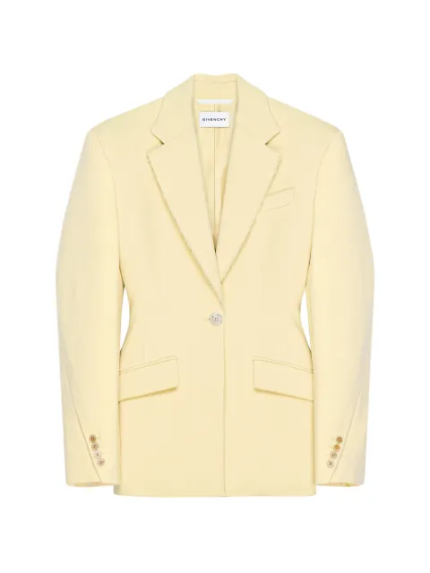 Givenchy Single-breasted Cocoon jacket in wool Yellow BW30MH167R