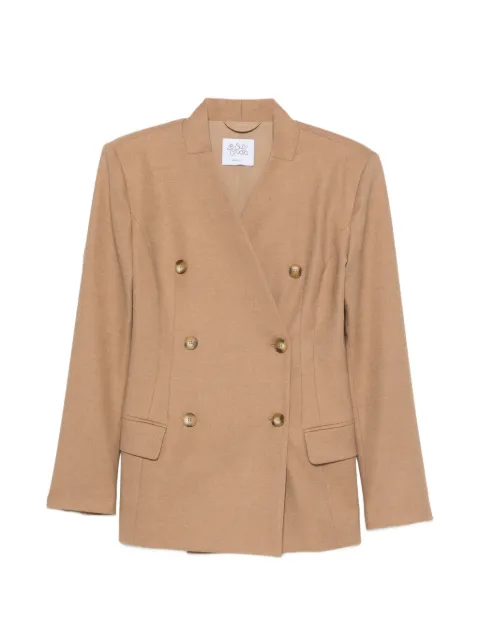 LE SULLY STUDIO double-breasted padded-shoulder blazer Neutrals 6353T00009