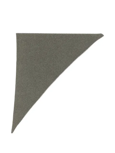 Christian Wijnants ribbed-knit triangular scarf Green KIKO9085