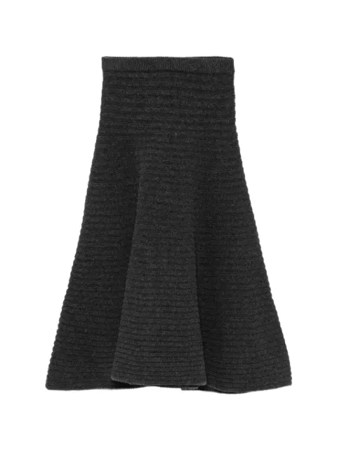 Christian Wijnants ribbed-knit flared skirt Grey KISSIRA9087