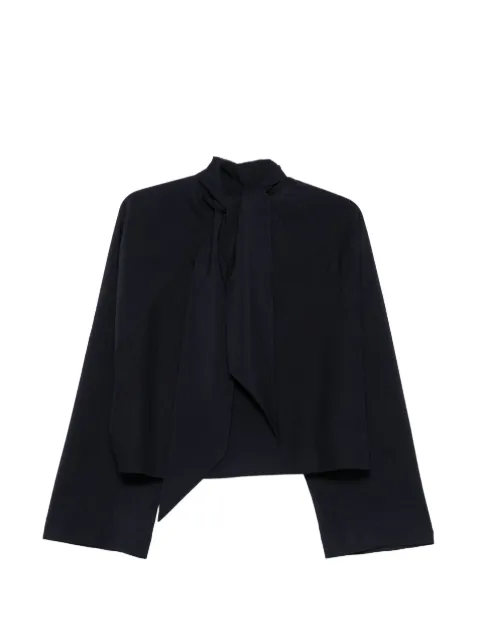 Christian Wijnants pussy-bow long-sleeve blouse Black TESOS9036