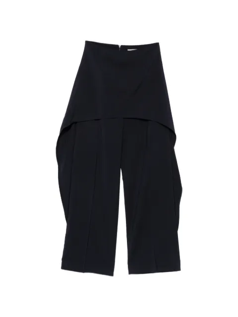 Christian Wijnants layered draped-detail trousers Blue PILBA9036