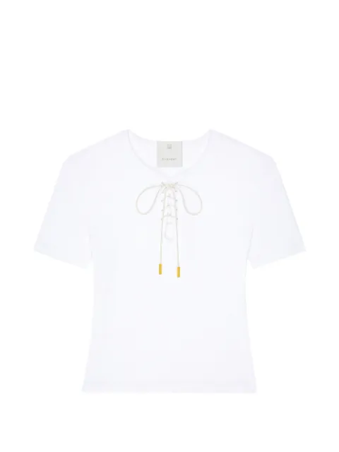 Givenchy lace-up 4G cotton T-shirt White BW70F1317P