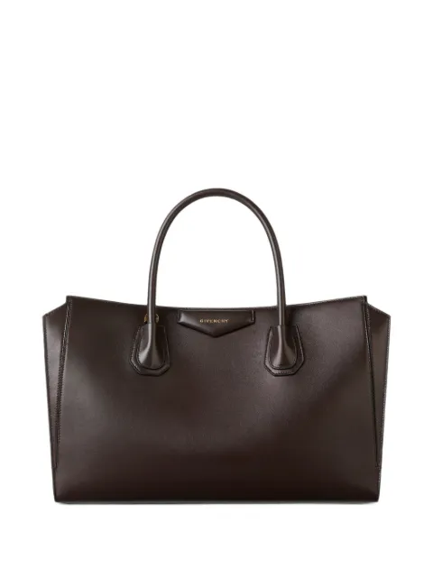 Givenchy medium Antigona Catchall bag in shiny grained leather Brown BB518KB2HF