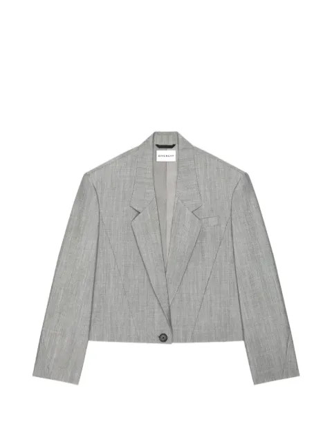 Givenchy single-breasted cropped jacket Grey GIVENCHYTESTBW30R9100H