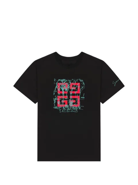 Givenchy 4G logo-print T-shirt Black BM71MG3YQD