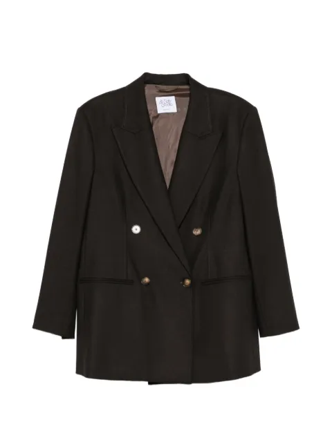 LE SULLY STUDIO double-breasted peak-lapels blazer Brown 6351T00009