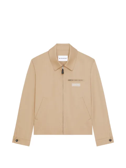 Givenchy Harrington logo-patch jacket Neutrals BM01JK15XZ
