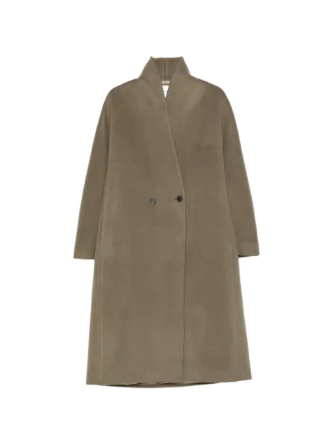 Christian Wijnants double-breasted high-neck coat Green CAPARIS9043