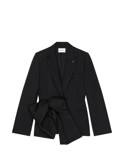 Givenchy single-breasted jacket in wool and mohair with bow Black BW30R6100H