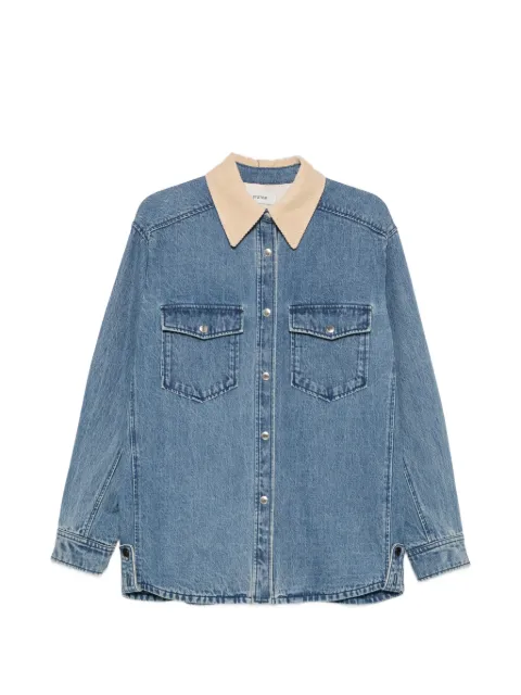 System corduroy-collar chest-pocket denim jacket Blue SY2G8NOTT01W