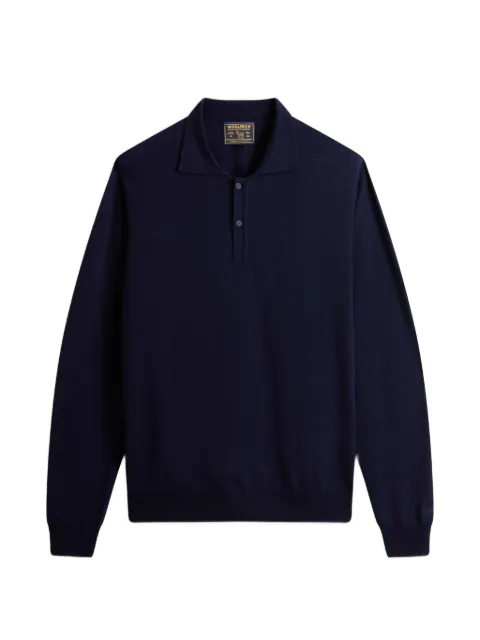Woolrich long-sleeve polo shirt Blue CFWOKN2056MRUF0559
