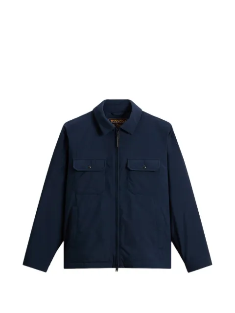 Woolrich Cloud zip-up overshirt Blue CFWOOS2054MRUT5182