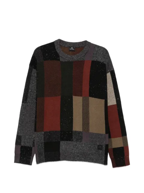 PS Paul Smith colour-block crew-neck sweater Grey M2RA076W22838