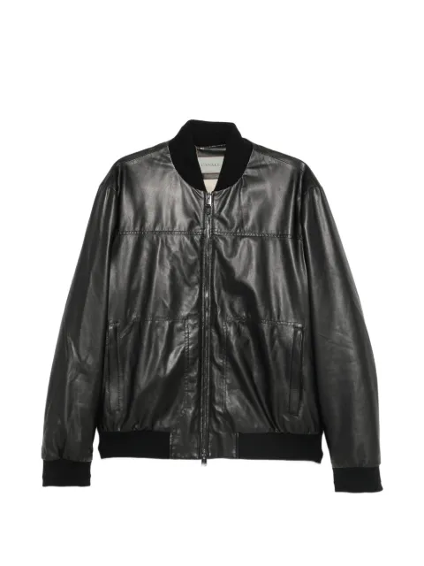 Canali zip-up leather jacket Black O70515LE00332