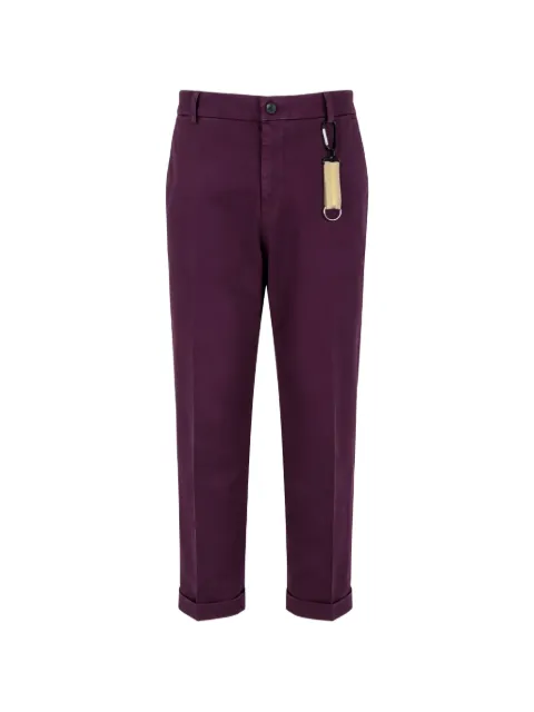 Manuel Ritz pressed-crease turn-up trousers Purple 4132P1448TC26379074