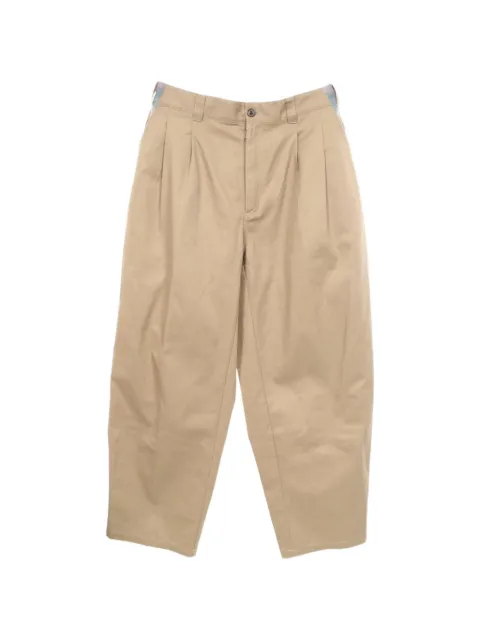 Maison Martin Margiela Pre-Owned 2010s x Pendleton check-panel wide-leg trousers Neutrals 1097902