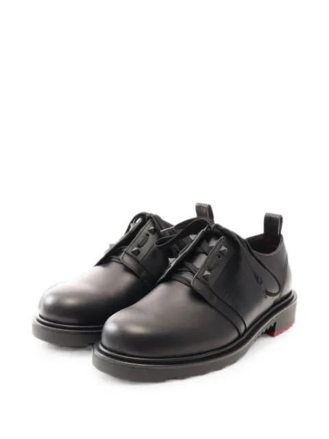 Valentino Garavani Pre-Owned 2020s Rockstud leather derby shoes Black 1096645