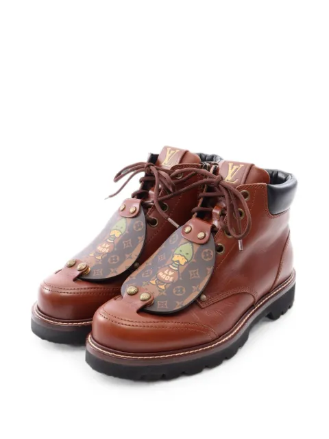 Louis Vuitton Pre-Owned 2021 x Nigo Oberkampf ankle boots Brown 1097776BM0281