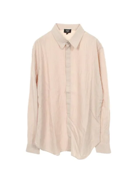 Fendi Pre-Owned 2000s Zucca patterned shirt Neutrals 1090508