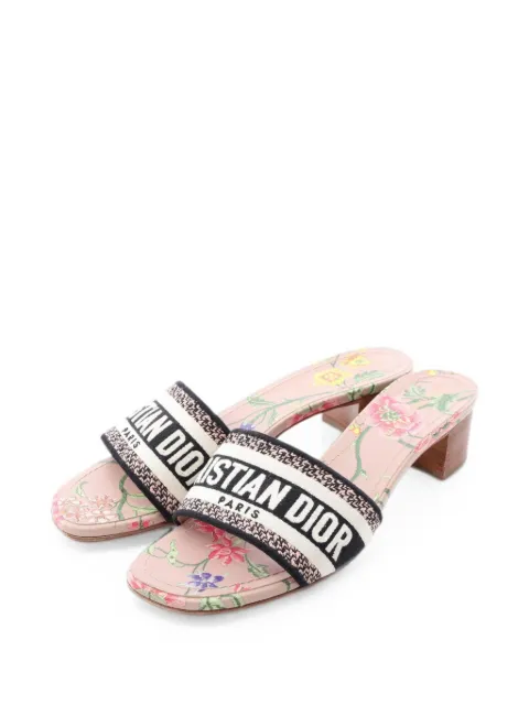 Christian Dior Pre-Owned 2010s Dway floral-pattern sandals Pink 1097784