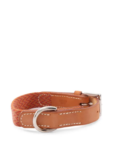 Hermès Pre-Owned 2006 zigzag buckle-fastening dog collar Brown 1074094JINSQUARE