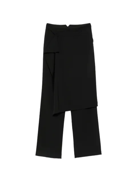 LE SULLY STUDIO layered-panel tailored trousers Black 4725T00012
