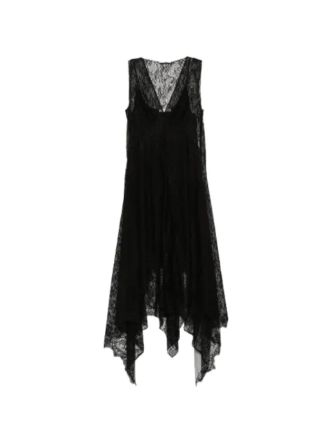 FENDI lace asymmetric-hem dress Black FDD666B1UD