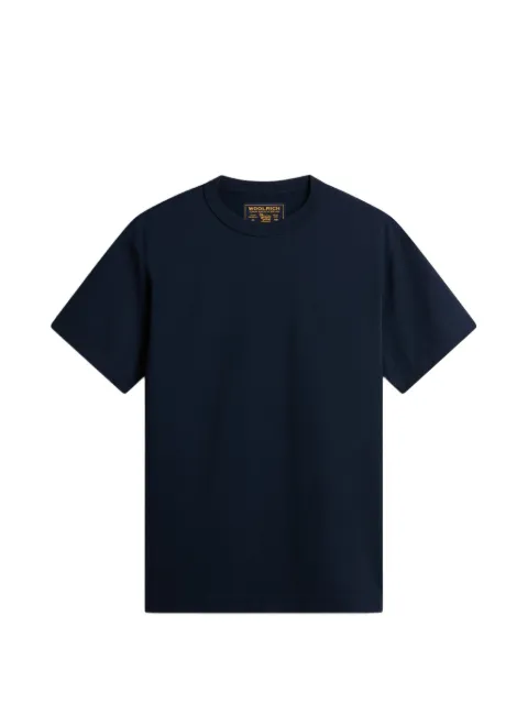 Woolrich logo-embroidered T-shirt Blue CFWOTE2020MRUT5334
