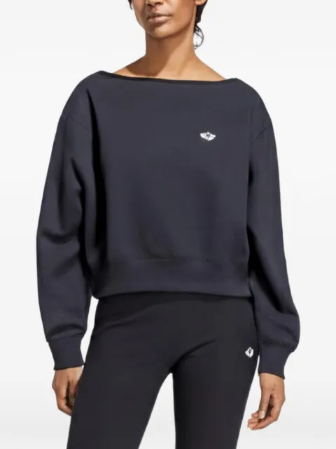 adidas Essentials fleece boat-neck sweatshirt Black KR9173