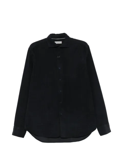 Canali corduroy long-sleeve shirt Blue CSL7065GM03361