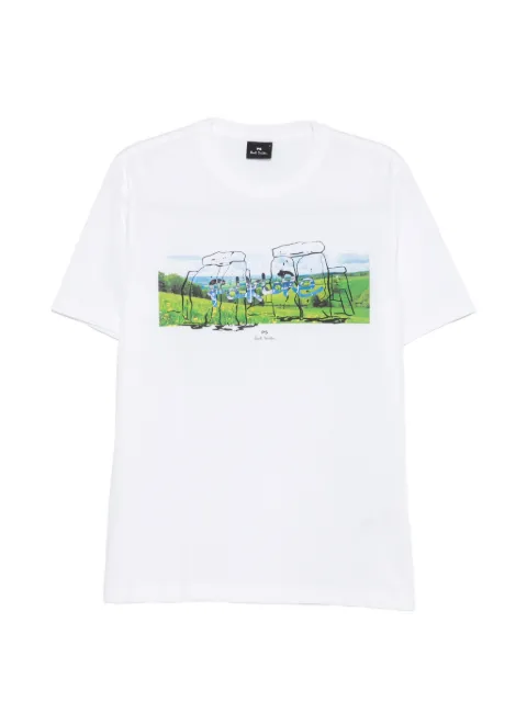 PS Paul Smith Folklore-print T-shirt White M2R011RWP6080