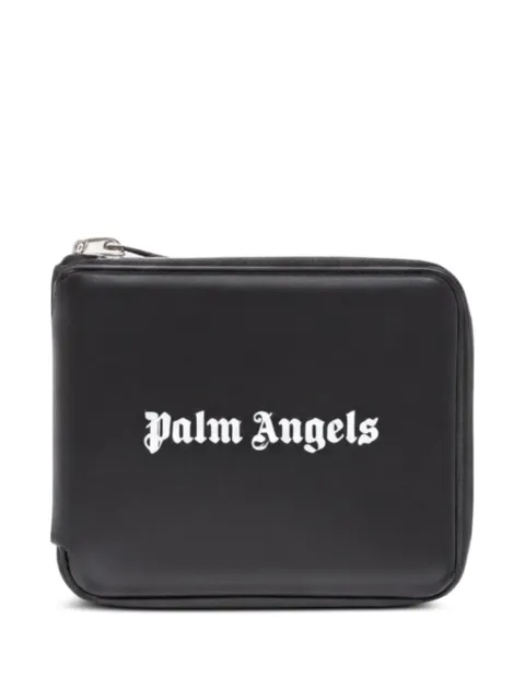 Palm Angels logo-print zip-around wallet Black PAMNC002LT0011003