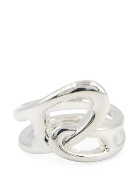 Hermès Pre-Owned 2010s Chaîne d'Ancre Punk ring Silver 1096576