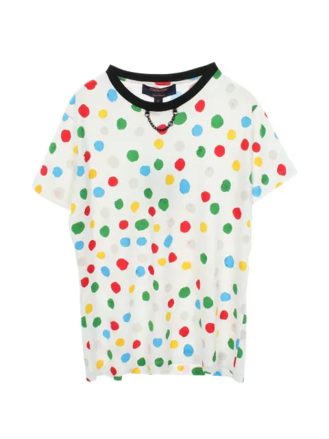 Louis Vuitton Pre-Owned x Yayoi Kusama 2010s Dot chain T-shirt White 1097940