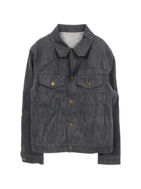 Louis Vuitton Pre-Owned 2010s Shadow monogram denim jacket Grey 1093359