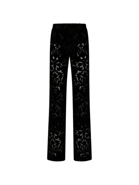 Gucci floral devoré velour pants Black 867966ZAVAQ