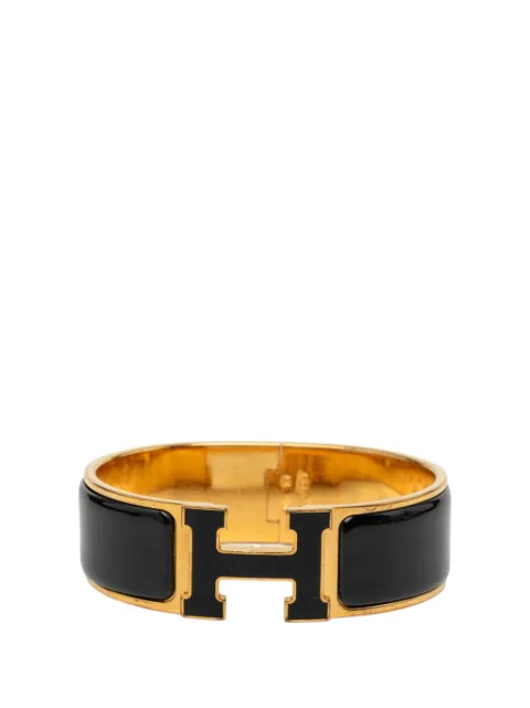 Hermès Pre-Owned 2000-2026 Wide Enamel Clic Clac H Bracelet PM costume bracelet Black RD37KBIEHSF2FB6T
