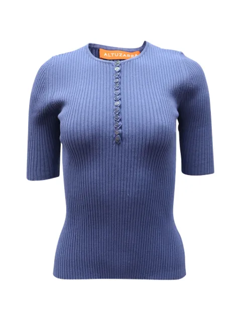 Altuzarra Dory ribbed-knit top Blue NAPPUGBCL094950W