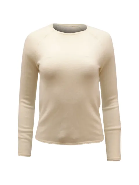 Theory rolled-trim cashmere sweater Neutrals NAPPUGBCL106521W