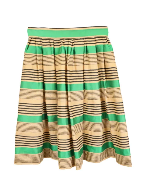 Dolce & Gabbana Pre-Owned striped mini skirt Green NAPPUUSCL370766W