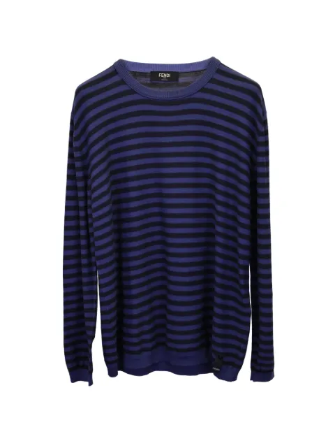 Fendi Pre-Owned striped cashmere sweater Blue MRPPUUSCL363873M