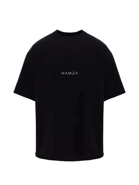 HAMZA Aky slogan-print cotton T-shirt Black AKYTSHIRT